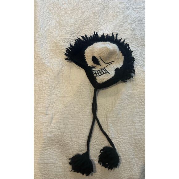 Delux Handmade Skull Mohawk Knit Hat - Picture 2 of 6